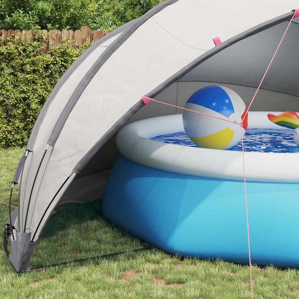 Pool Dome Grau/Orange 546x516x250cm