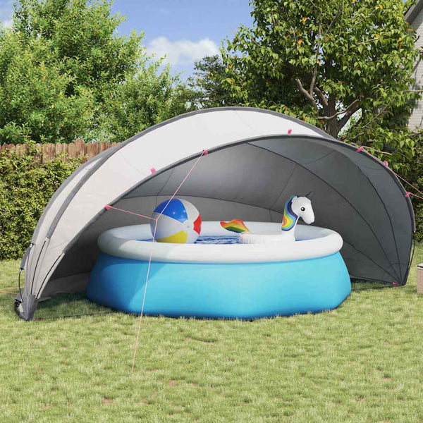 Pool Dome Grau/Orange 546x516x250cm