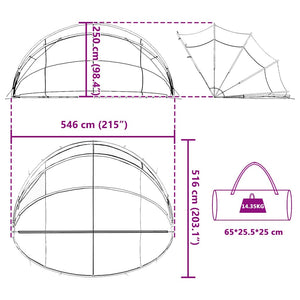 Pool Dome Grau/Orange 546x516x250cm