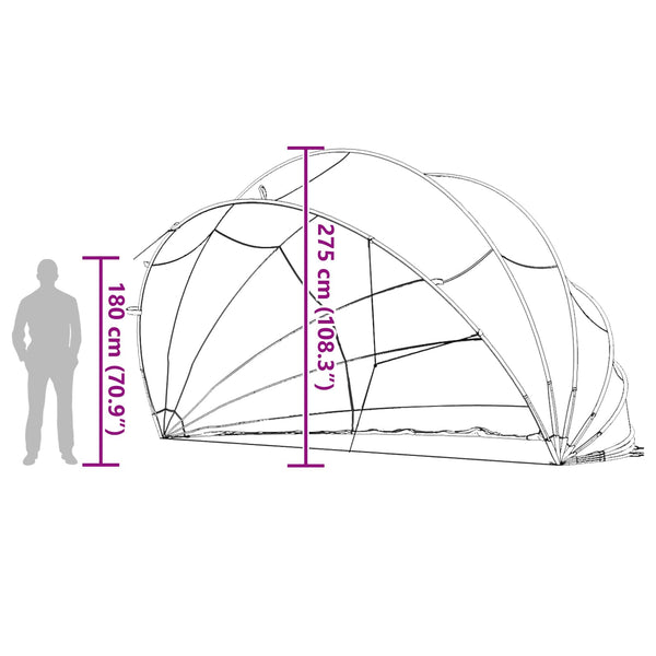 Pool Dome Blau 592x590x275 cm