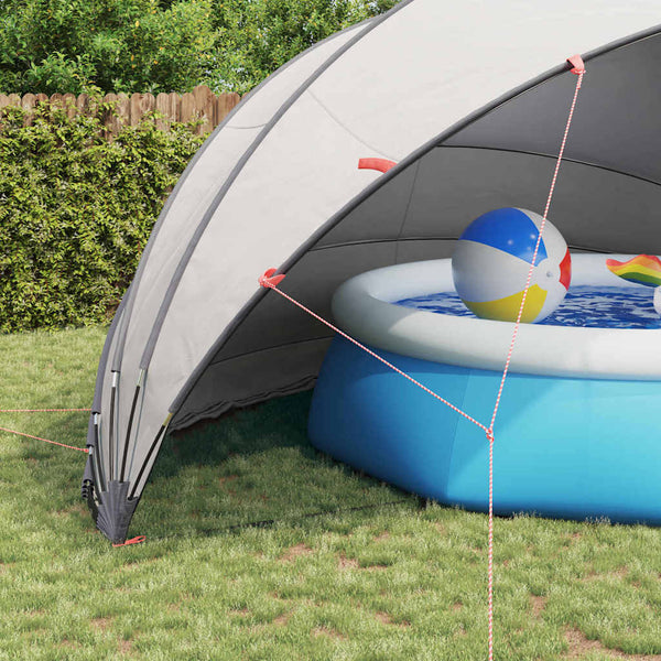 Pool Dome Grau/Orange 592x590x275cm