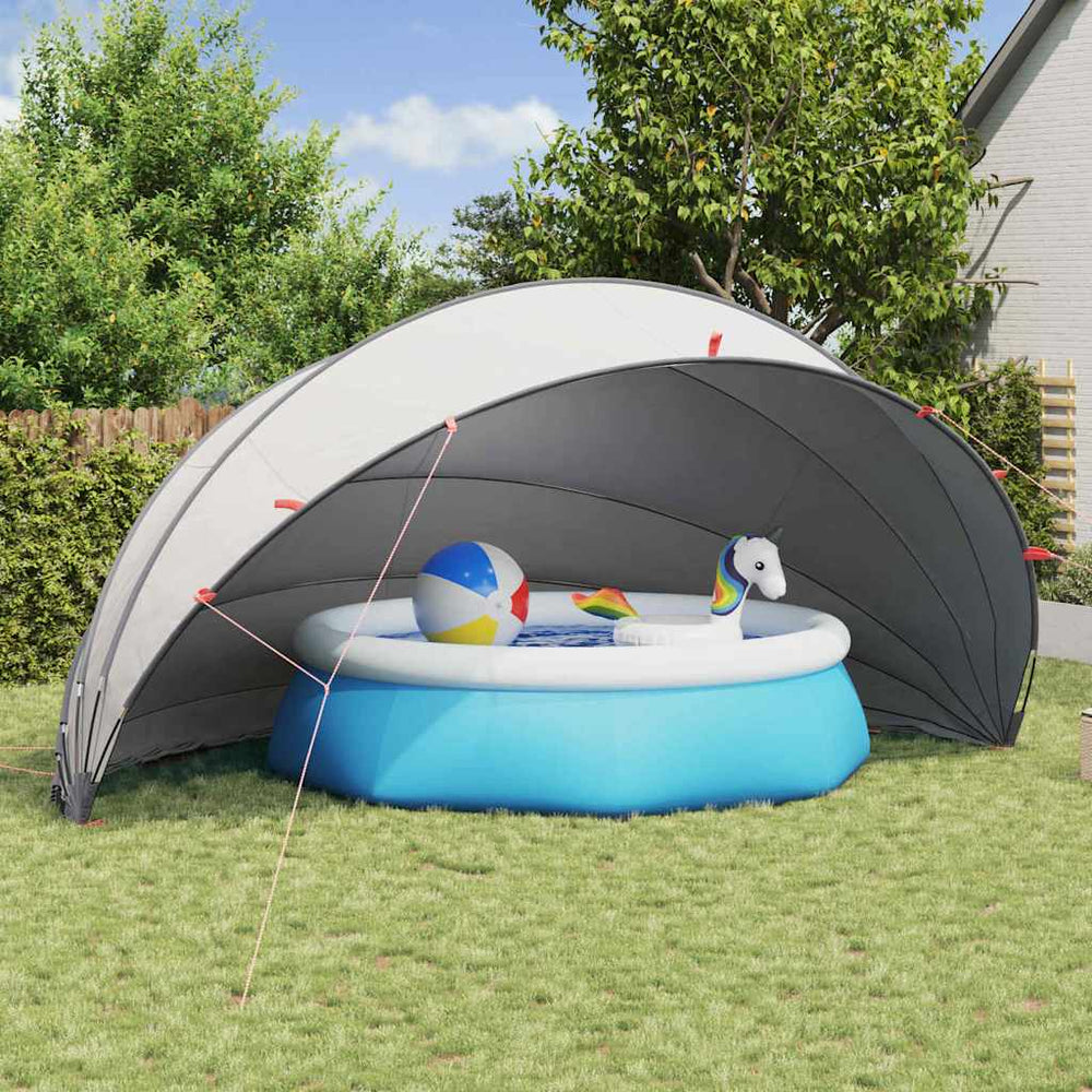 Pool Dome Grau/Orange 592x590x275cm