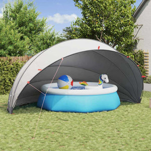 Pool Dome Grau/Orange 592x590x275cm