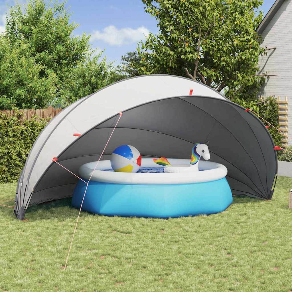 Pool Dome Grau/Orange 592x590x275cm