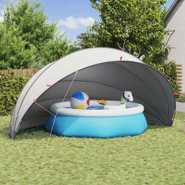 Pool Dome Grau/Orange 592x590x275cm