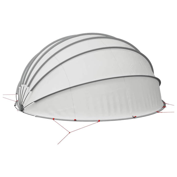 Pool Dome Grau/Orange 592x590x275cm