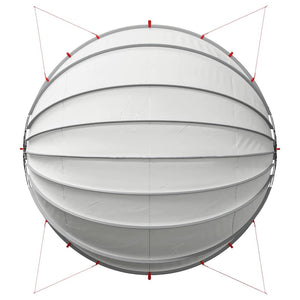 Pool Dome Grau/Orange 592x590x275cm