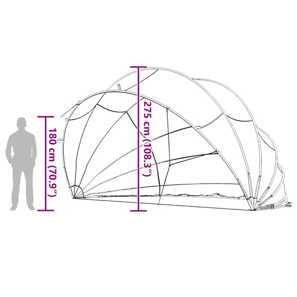 Pool Dome Transparent PVC 592x590x275cm