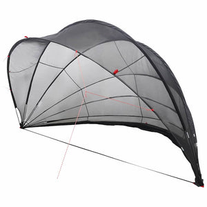 Pool Dome Schwarz 592x590x275 cm
