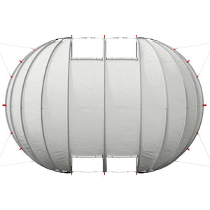 Poolzelt Kuppel Grau 538x440x204 cm