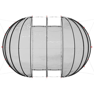 Poolzelt Kuppel Transparent 538x440x204cm