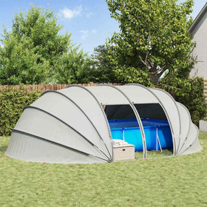 Poolzelt Kuppel Grau 640x432x205 cm