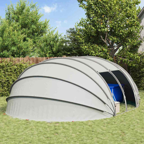 Poolzelt Kuppel Grau 640x432x205 cm