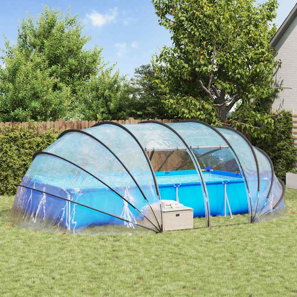vidaXL Tente de piscine dôme transparente 640 x 432 x 205 cm PVC