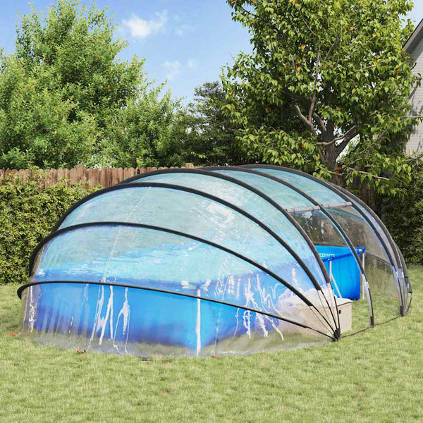 vidaXL Tente de piscine dôme transparente 640 x 432 x 205 cm PVC