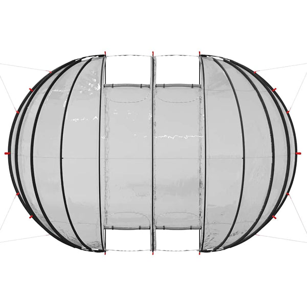 vidaXL Tente de piscine dôme transparente 640 x 432 x 205 cm PVC