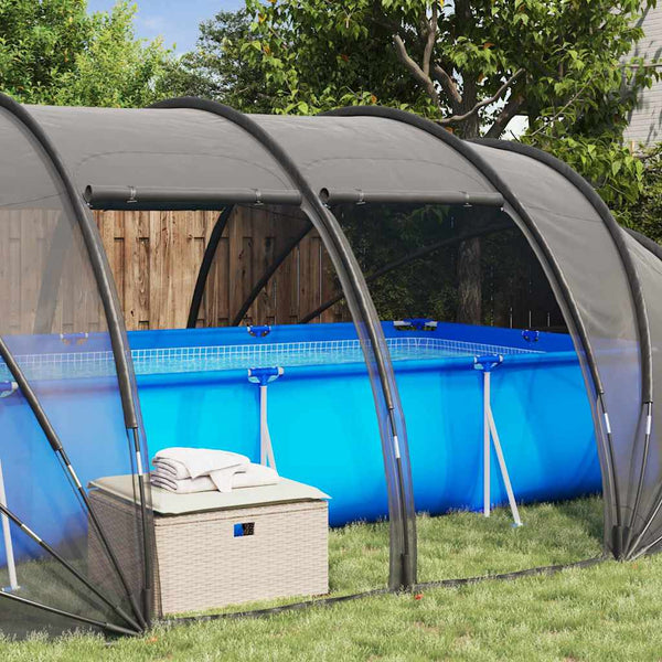 Poolzelt Kuppel Transparent 640x432x205cm