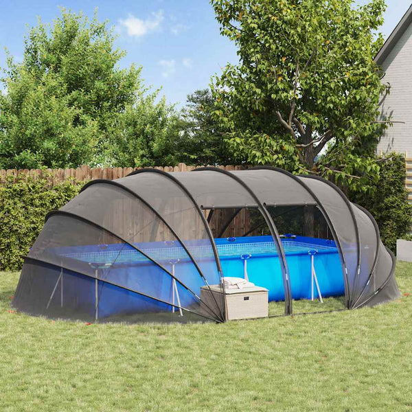 Poolzelt Kuppel Transparent 640x432x205cm