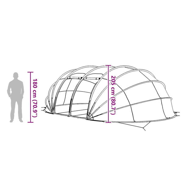 Poolzelt Kuppel Transparent 640x432x205cm