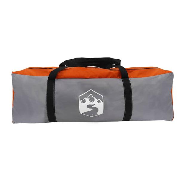 vidaXL Tente pour 16 personnes Gris et orange 680 x 510 x 210 cm