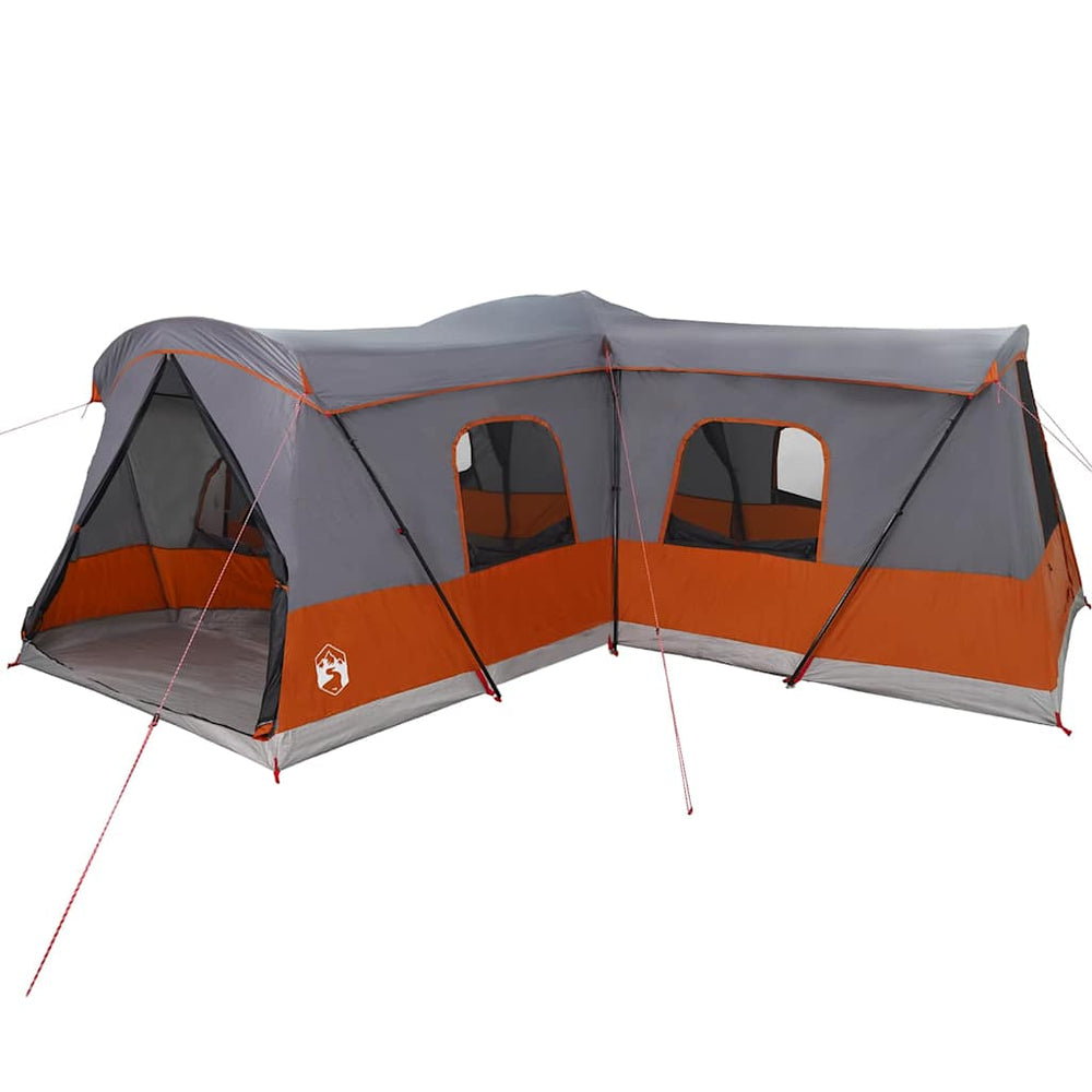 16-Personen Zelt Grau/Orange 680x510x210cm