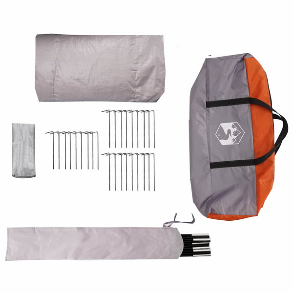 3-Personen Teepee Zelt Grau/Orange