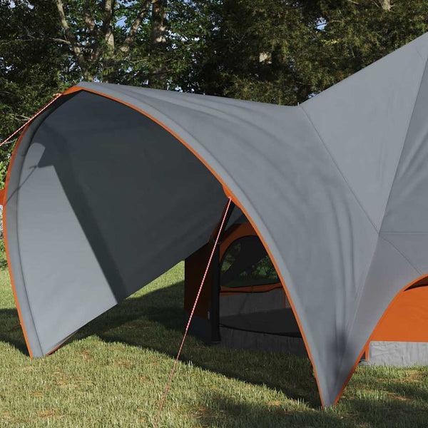 3-Personen Teepee Zelt Grau/Orange
