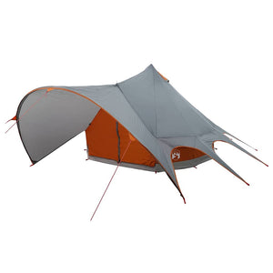 3-Personen Teepee Zelt Grau/Orange
