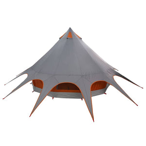 3-Personen Teepee Zelt Grau/Orange