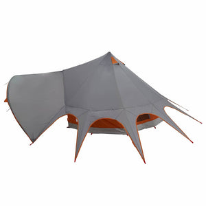 3-Personen Teepee Zelt Grau/Orange