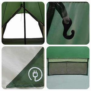 Tipi Zelt für 5 Personen, Grün/Grau