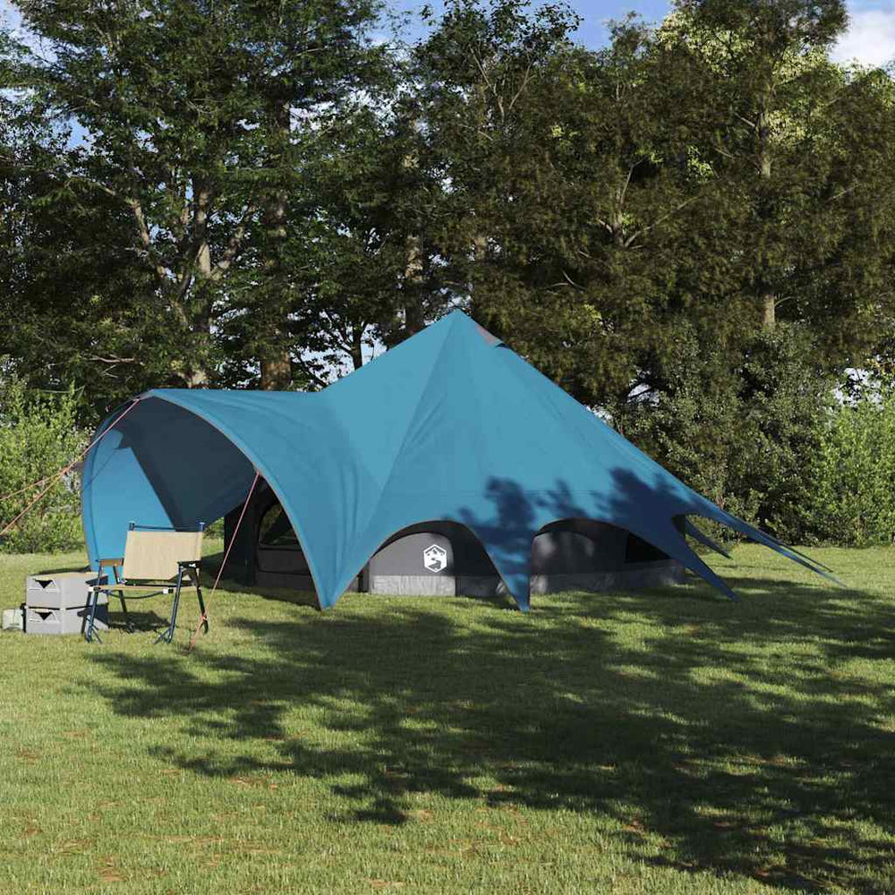 Tipi Zelt für 5 Personen, Blau/Grau