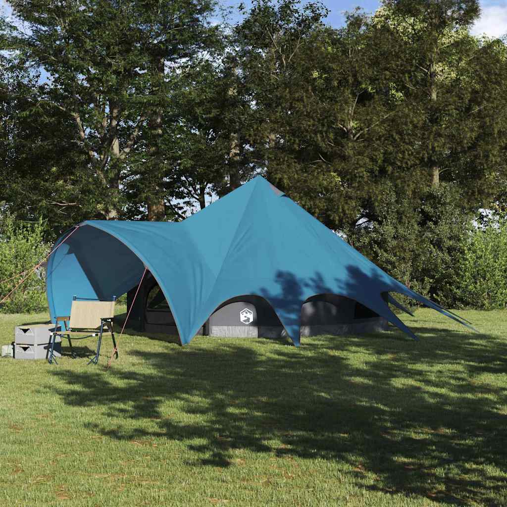 Tipi Zelt für 5 Personen, Blau/Grau
