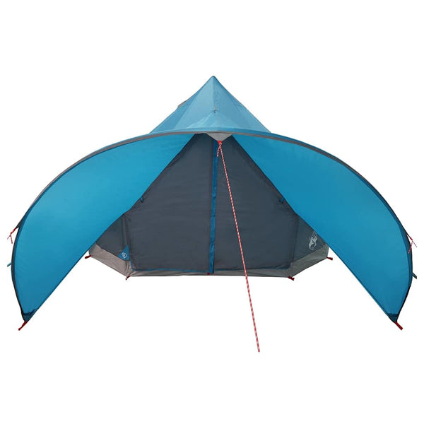 Tipi Zelt für 5 Personen, Blau/Grau