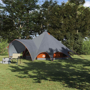 Tipi Zelt für 5 Personen, Grau & Orange
