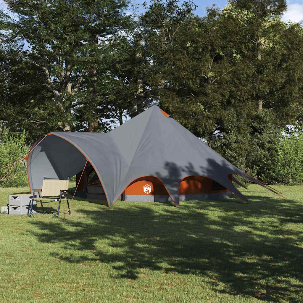 Tipi Zelt für 5 Personen, Grau & Orange