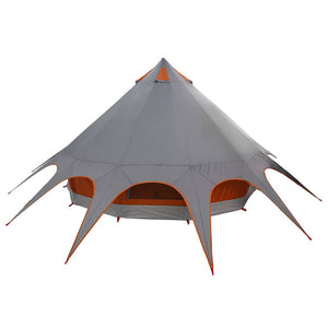Tipi Zelt für 5 Personen, Grau & Orange