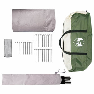 Tipi Zelt für 7 Personen, Grün/Grau, 600cm