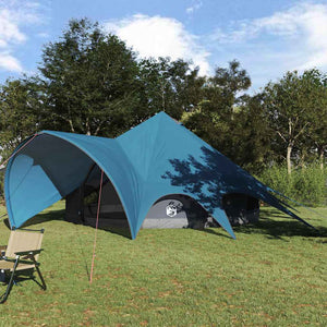 Tipi Zelt für 7 Personen, Blau/Grau