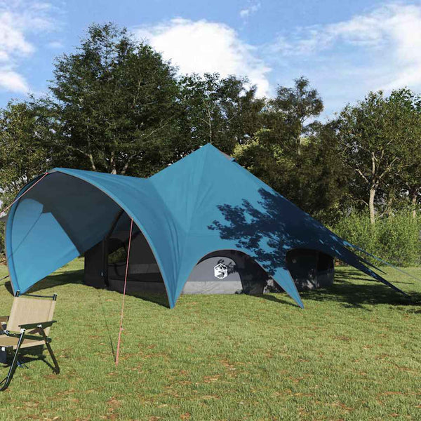 Tipi Zelt für 7 Personen, Blau/Grau