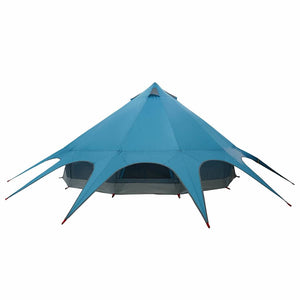 Tipi Zelt für 7 Personen, Blau/Grau