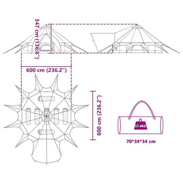 Tipi Zelt für 7 Personen