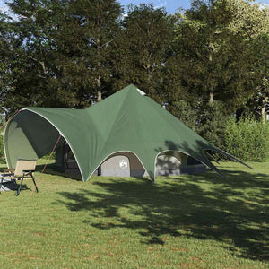 Tipi Zelt für 9 Personen, Grün/Grau