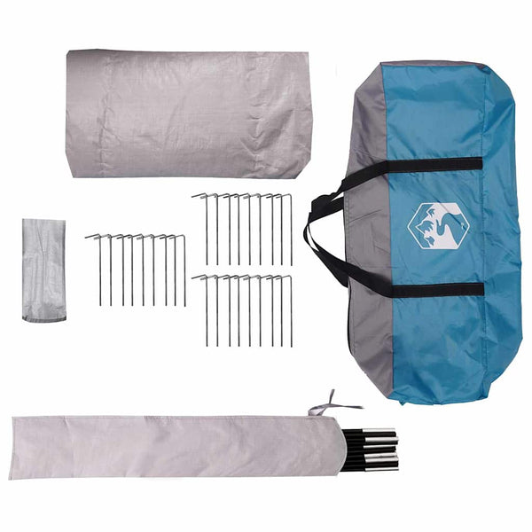 Tipi Zelt für 9 Personen, Blau/Grau