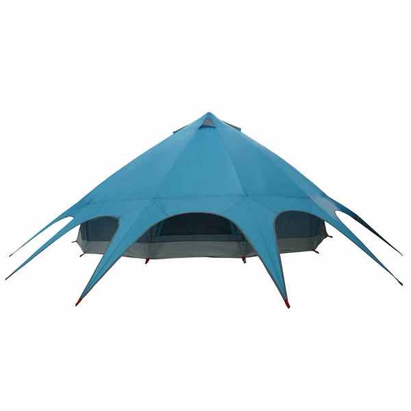 Tipi Zelt für 9 Personen, Blau/Grau
