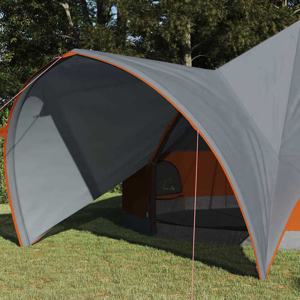 Tipi Zelt für 9 Personen, Grau/Orange