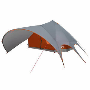 Tipi Zelt für 9 Personen, Grau/Orange