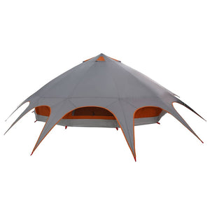 Tipi Zelt für 9 Personen, Grau/Orange