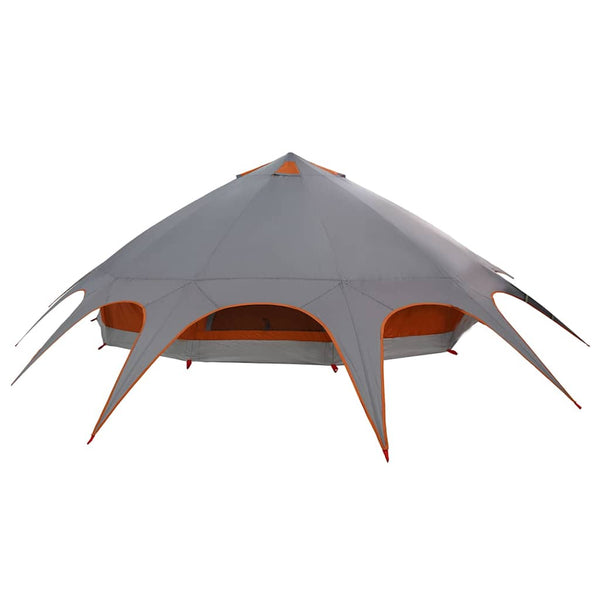 Tipi Zelt für 9 Personen, Grau/Orange