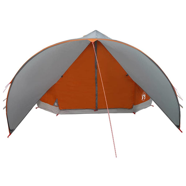 Tipi Zelt für 9 Personen, Grau/Orange
